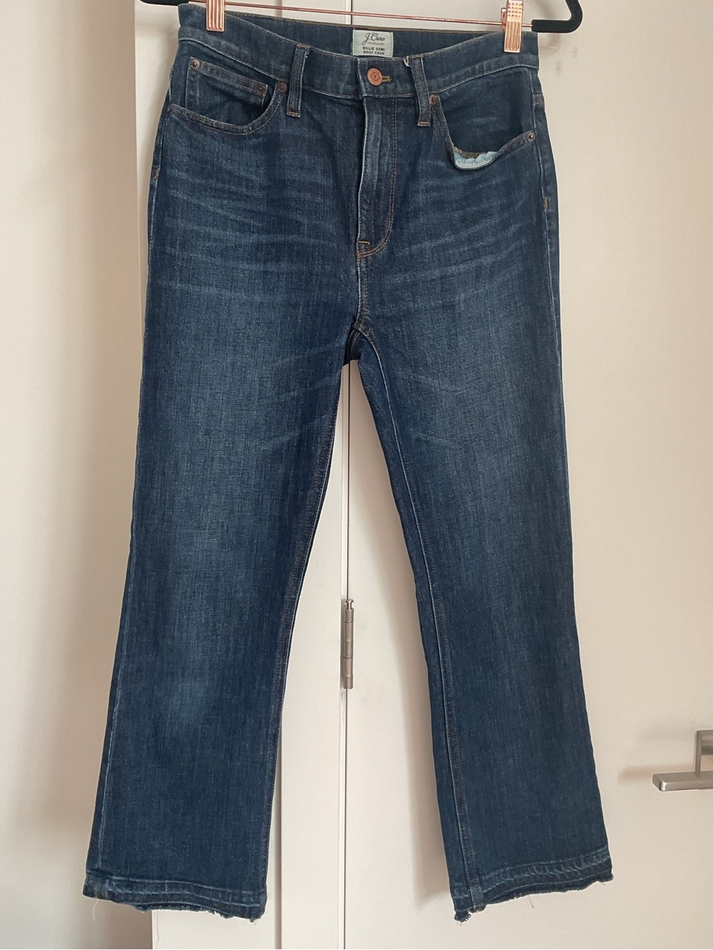 ***J. Crew **Billie Demi Boot Crop Dark Blue Straight-Leg Jeans